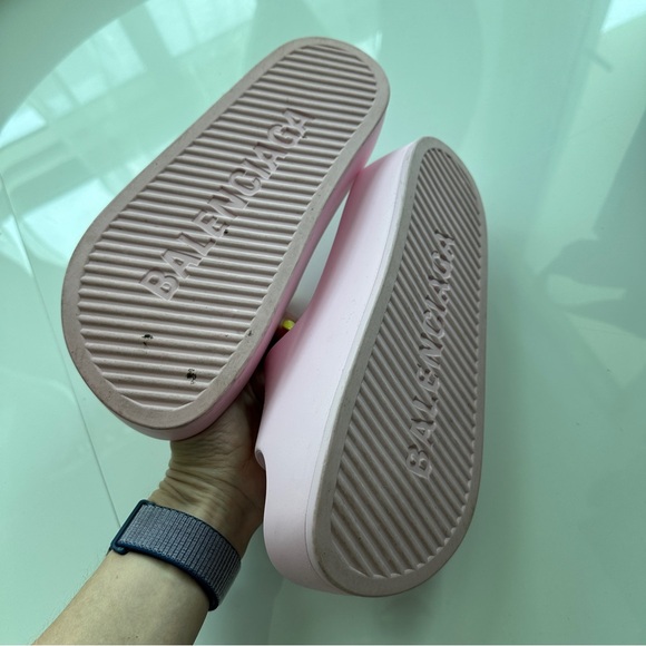 Balenciaga Pink Chunky Pool Slides - Picture 5 of 6